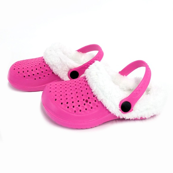 Gold Coast Girls Fuzzy Fleece Lined Clogs, Size 12 - Picture 5 of 7